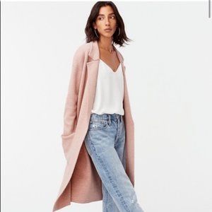 J. Crew Ella Open Front Long Cardigan Coat in Pink women’s size small